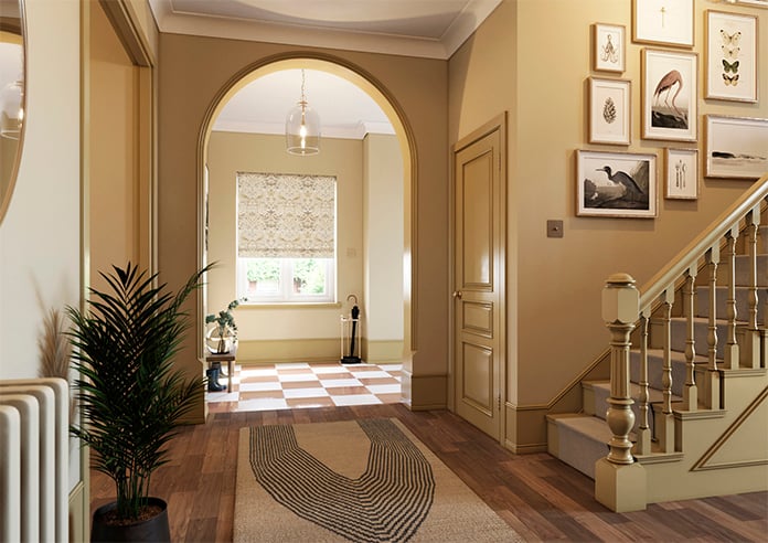 William Morris At Home Strawberry Thief, Ochre - Twist&Fit Roman Blind - Image 7